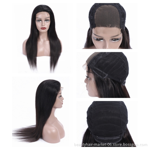 Factory price bone straight human hair lace wig human hair wigs